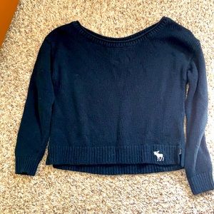 Abercrombie & Fitch navy cropped sweater